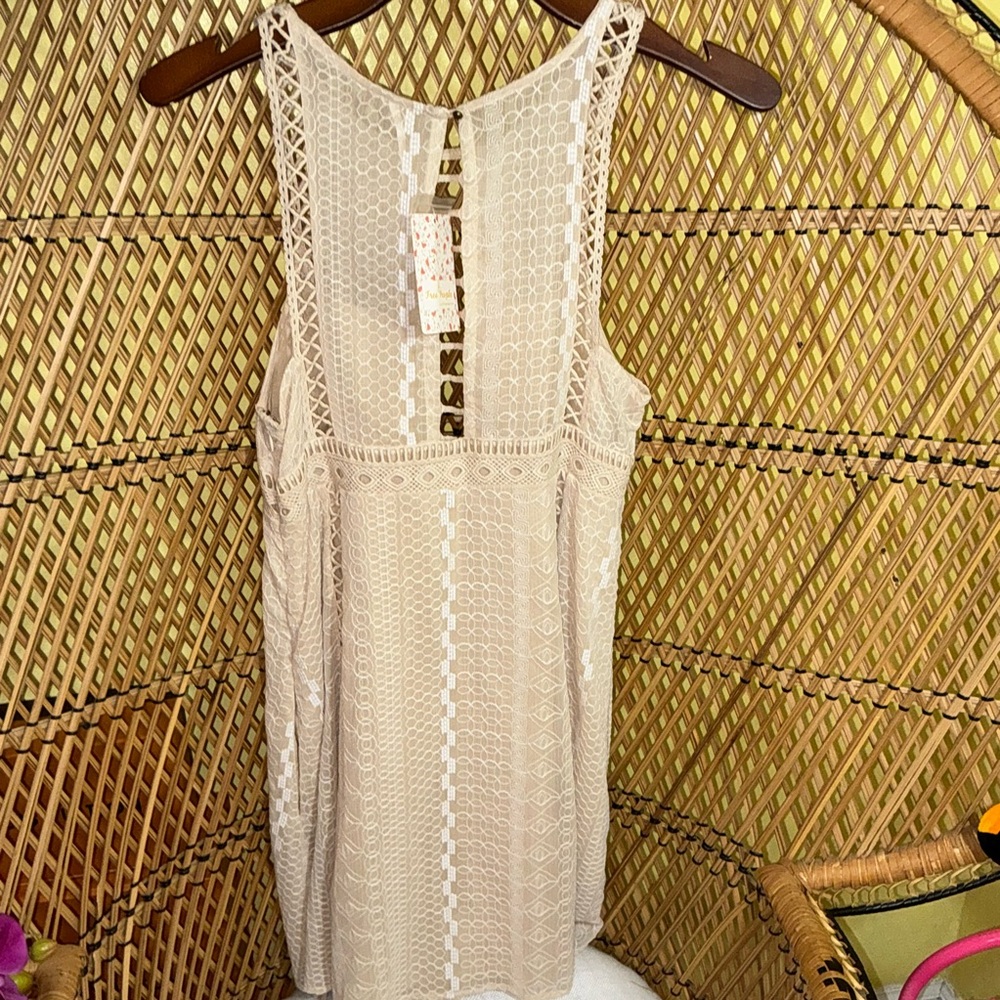 Free People Wherever You Go Mini Dress Ivory Size 6 - Picture 3 of 16